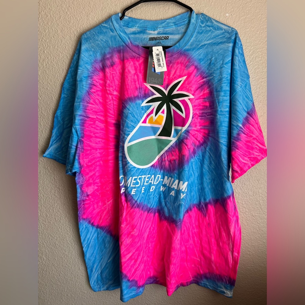 NASCAR New size 2XL Homestead Miami speedway tie dye